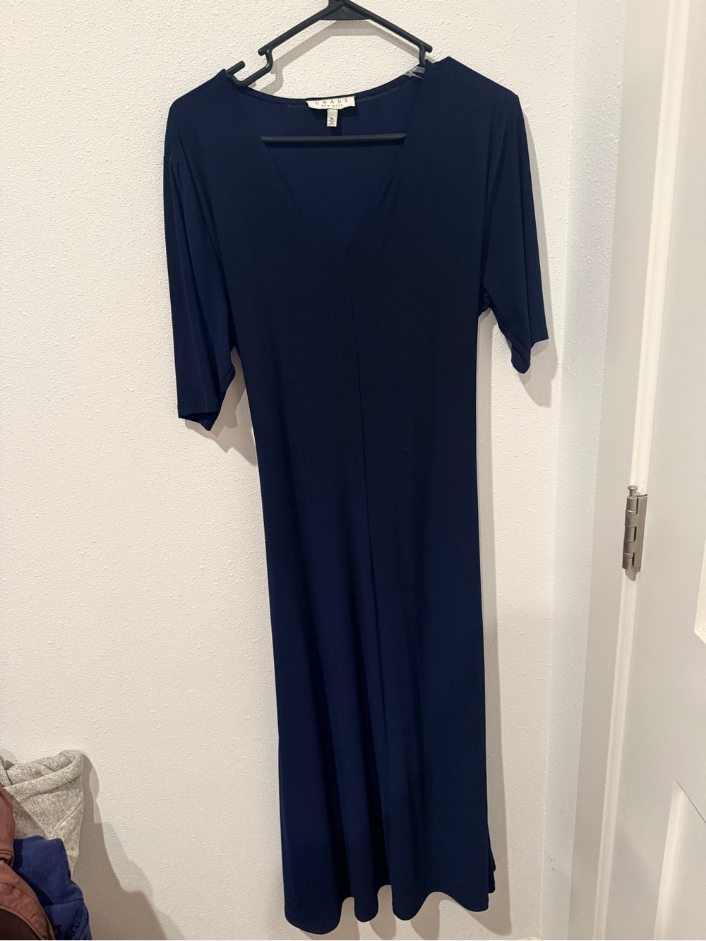 Chaus Navy V-Neck Maxi Dress